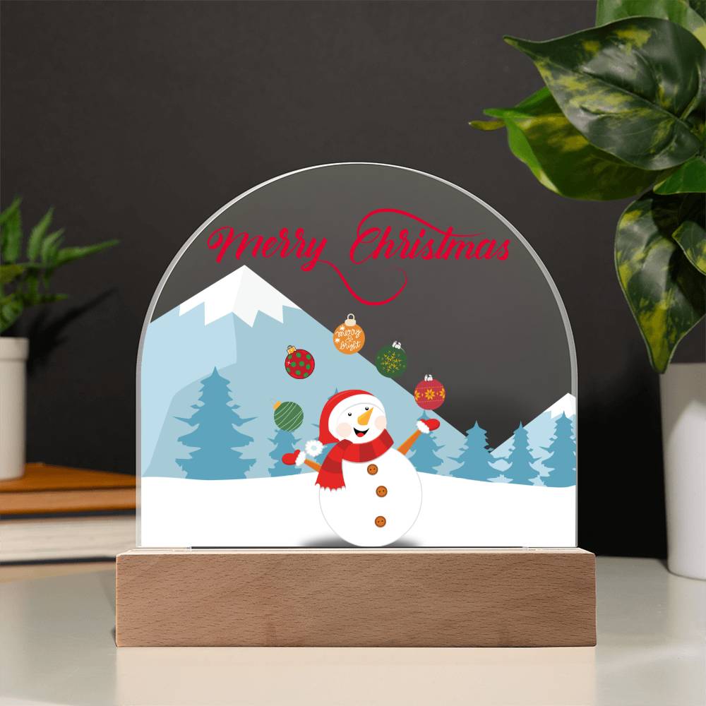 Icy Elegance - Frosty Juggling Ornaments - Domed Acrylic
