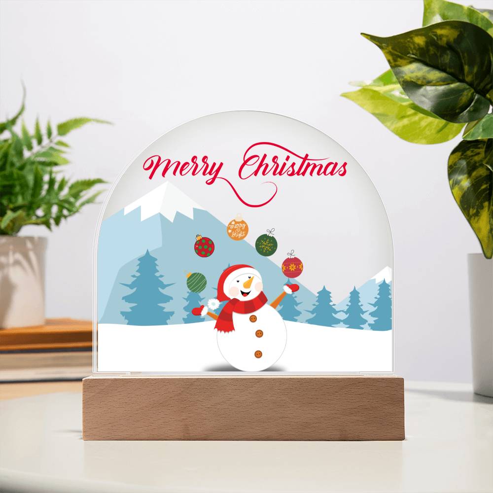 Icy Elegance - Frosty Juggling Ornaments - Domed Acrylic