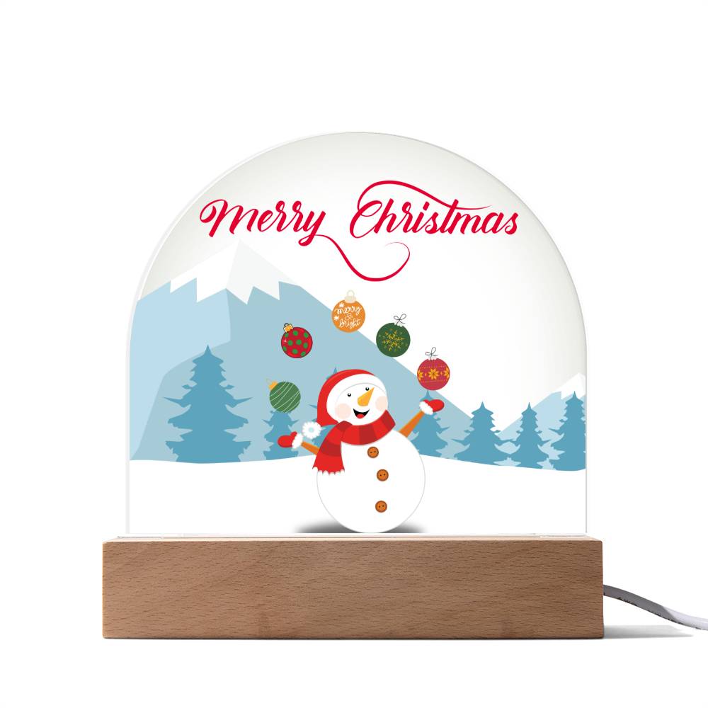 Icy Elegance - Frosty Juggling Ornaments - Domed Acrylic