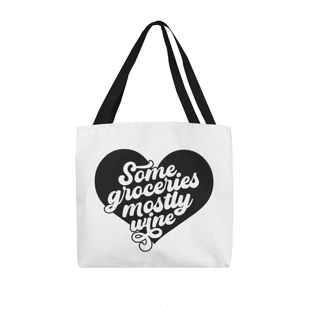 Some Groceries Mostly Wine Classic Tote Bag