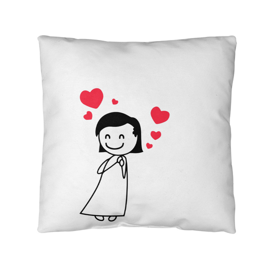 Couples Matching Valentines Day Pillow Missus Heart