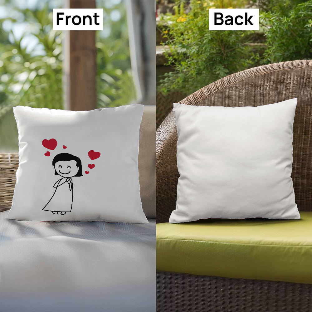 Couples Matching Valentines Day Pillow Missus Heart