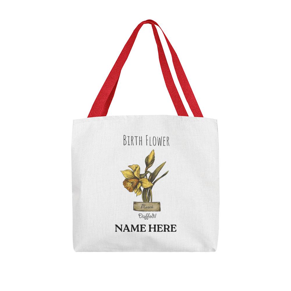 March Birth Flower - Daffodil - with Custom Name Classic Tote Bag