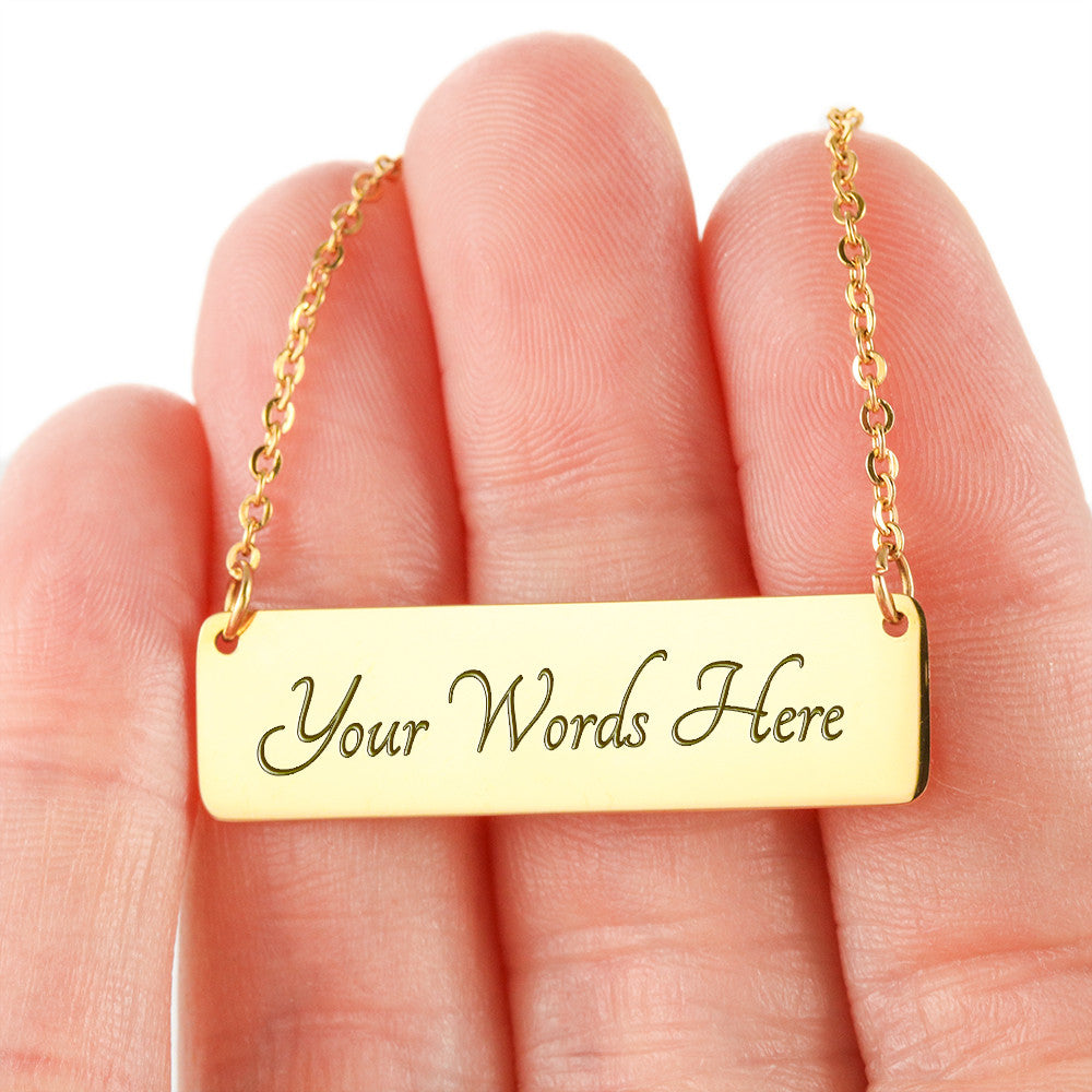 John 3:16 Horizontal Bar Necklace