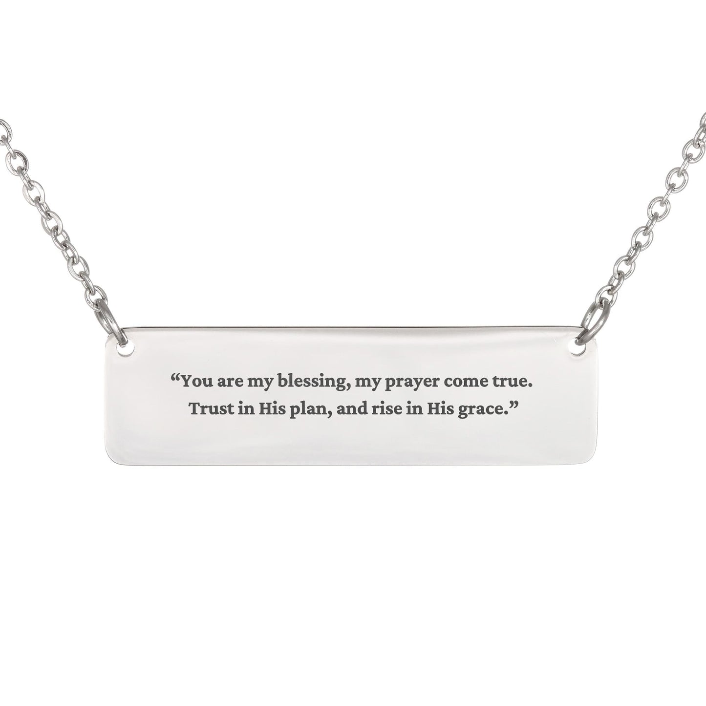 Blessing & Grace - Horizontal Bar Necklace