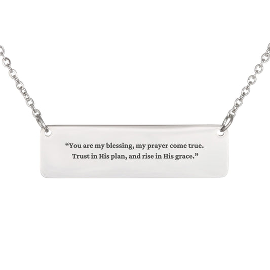 Blessing & Grace - Horizontal Bar Necklace