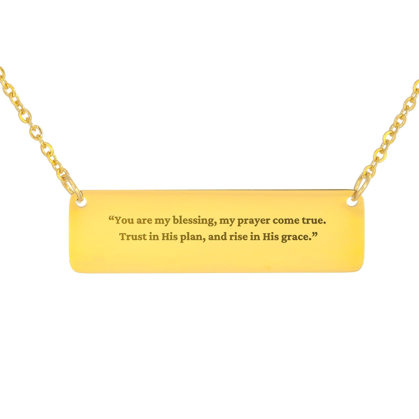 Blessing & Grace - Horizontal Bar Necklace
