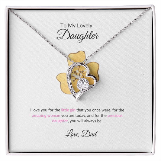 Forever My Daughter Forever Love Necklace Gift from Dad