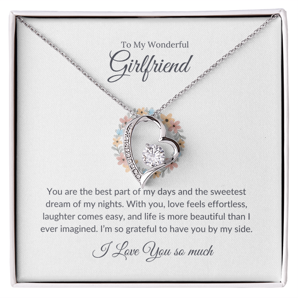To My Wonderful Girlfriend Forever Love Necklace