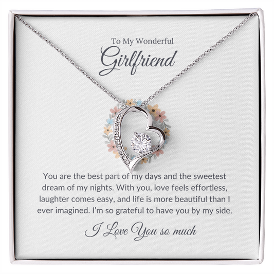 To My Wonderful Girlfriend Forever Love Necklace