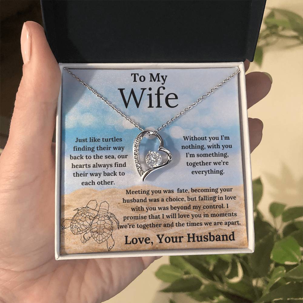 To My Wife Turtle Love Forever Love Necklace