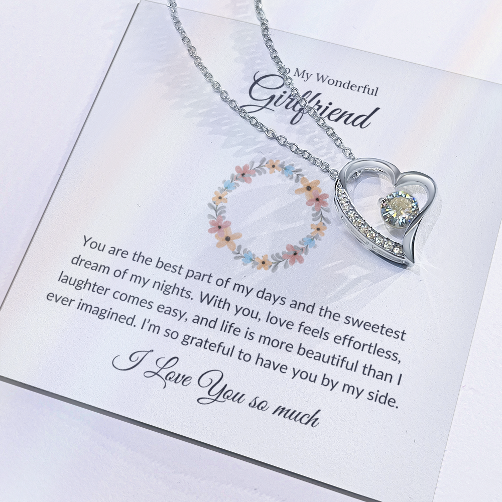 To My Wonderful Girlfriend Forever Love Necklace