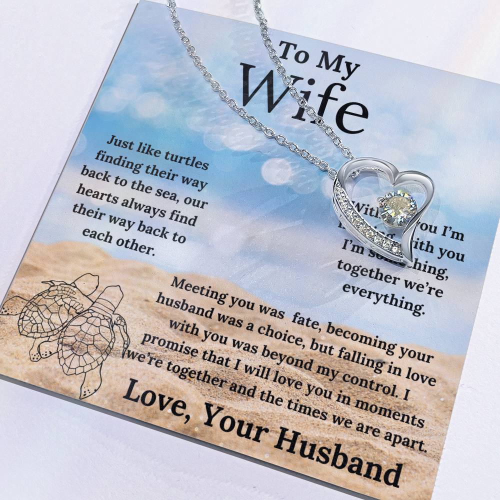 To My Wife Turtle Love Forever Love Necklace