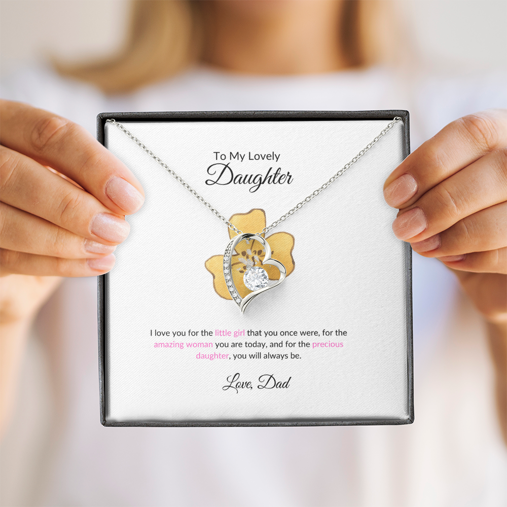 Forever My Daughter Forever Love Necklace Gift from Dad