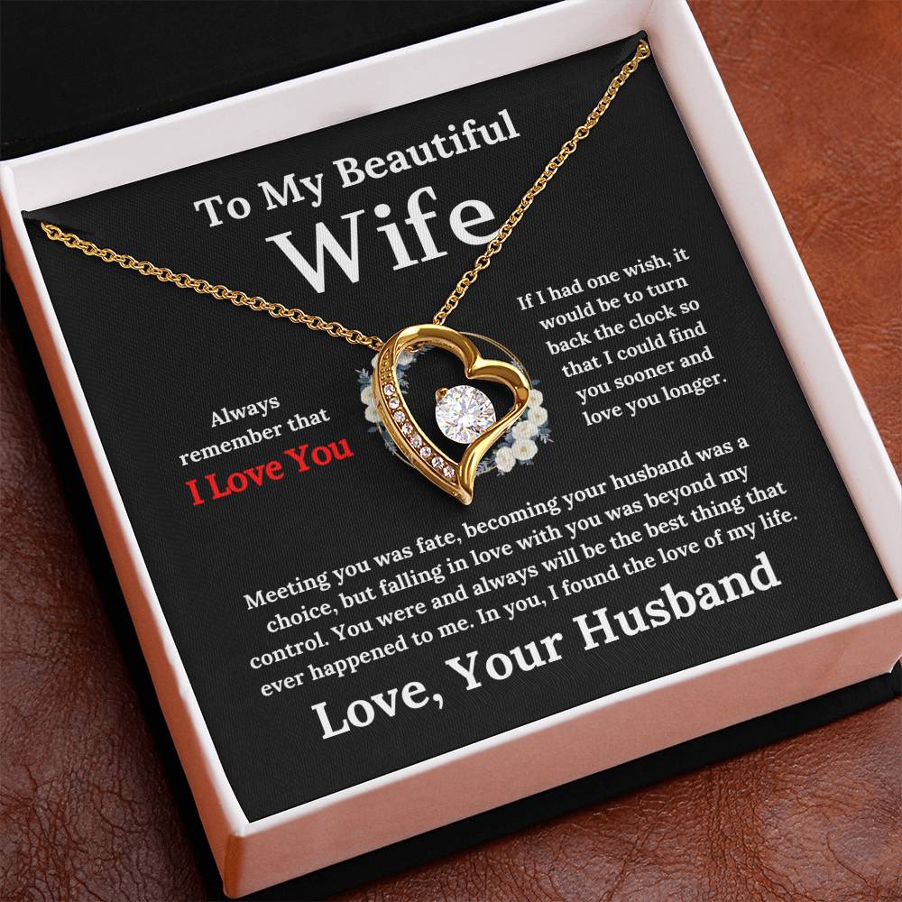 To My Beautiful Wife - Forever Love Necklace