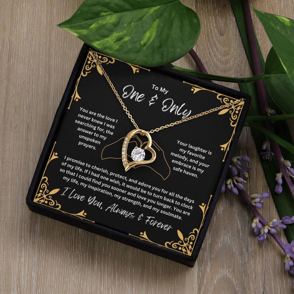 To My One & Only - You Are the Love I Never Knew - Forever Love Necklace