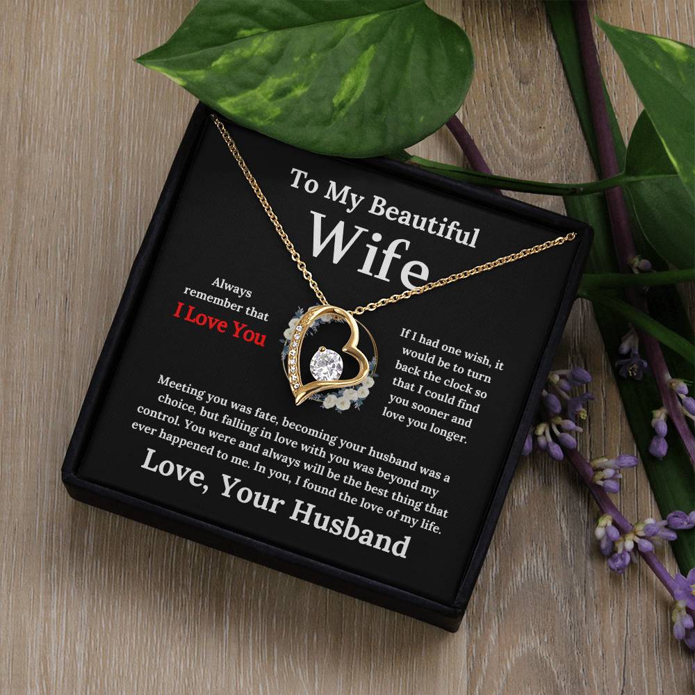 To My Beautiful Wife - Forever Love Necklace