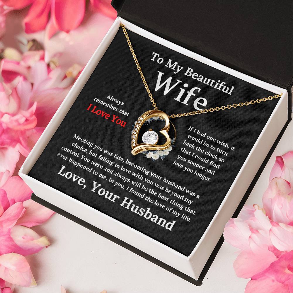 To My Beautiful Wife - Forever Love Necklace