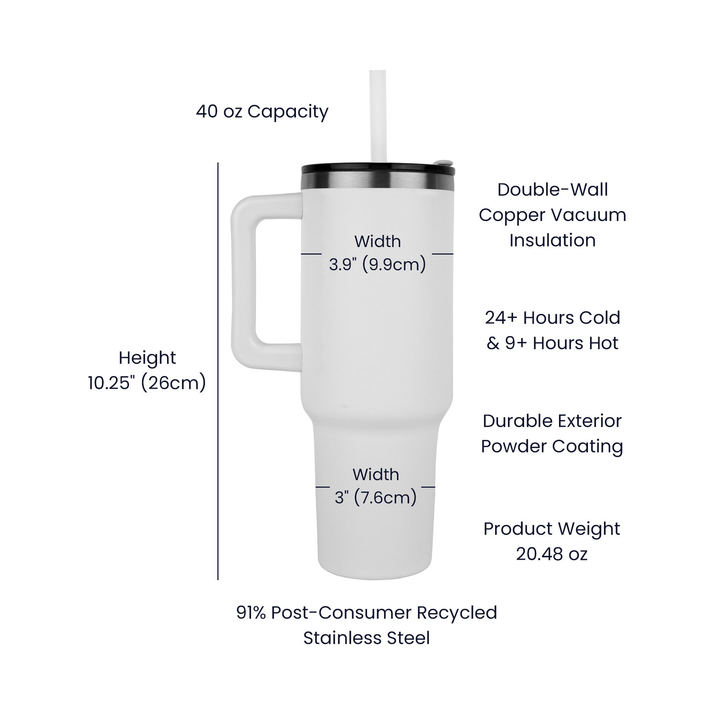 All Day 24 Hours Everyday Pinnacle 40oz Tumbler