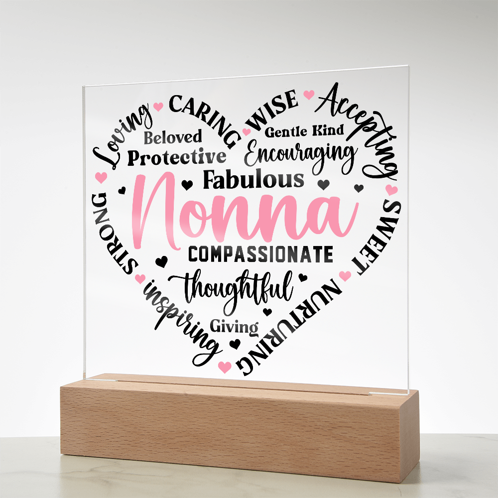 To My Nonna - Forever Loved Square Acrylic Piece