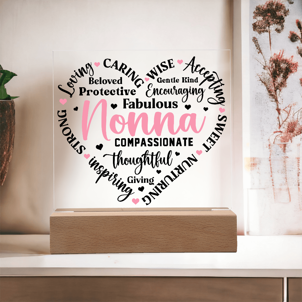 To My Nonna - Forever Loved Square Acrylic Piece