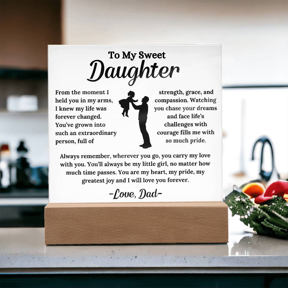 To My Daughter - My Greatest Joy - Square Acrylic Plaque