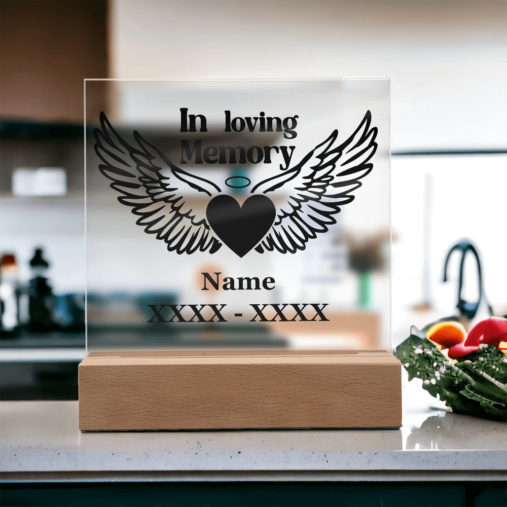 Guardian Angel Heart Memorial Plaque