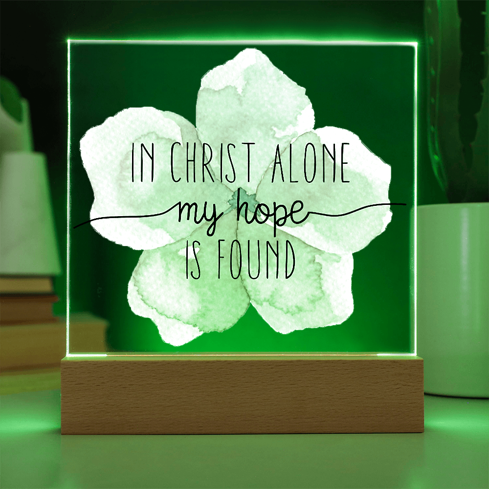 In Christ Alone, My Hope is Found Square Acrylic Plaque
