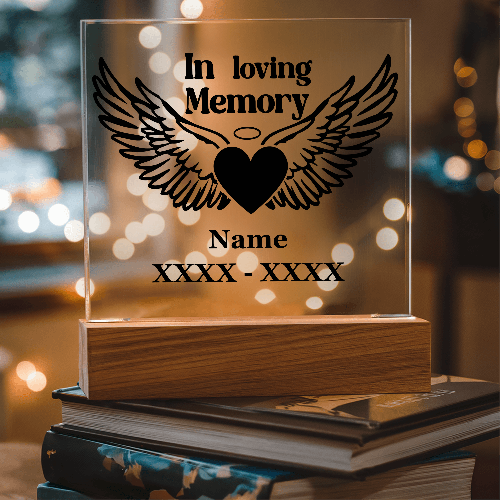 Guardian Angel Heart Memorial Plaque