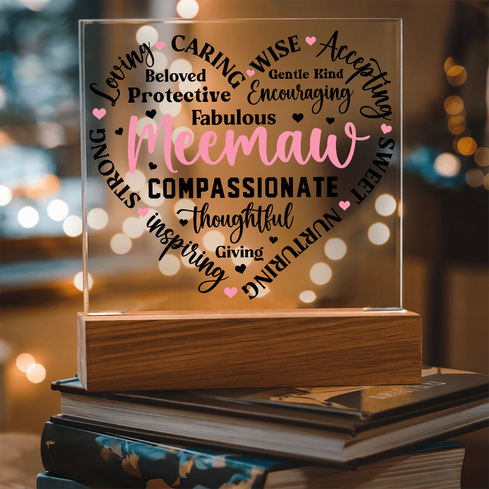 Meemaw - Forever Loved Square Acrylic Piece