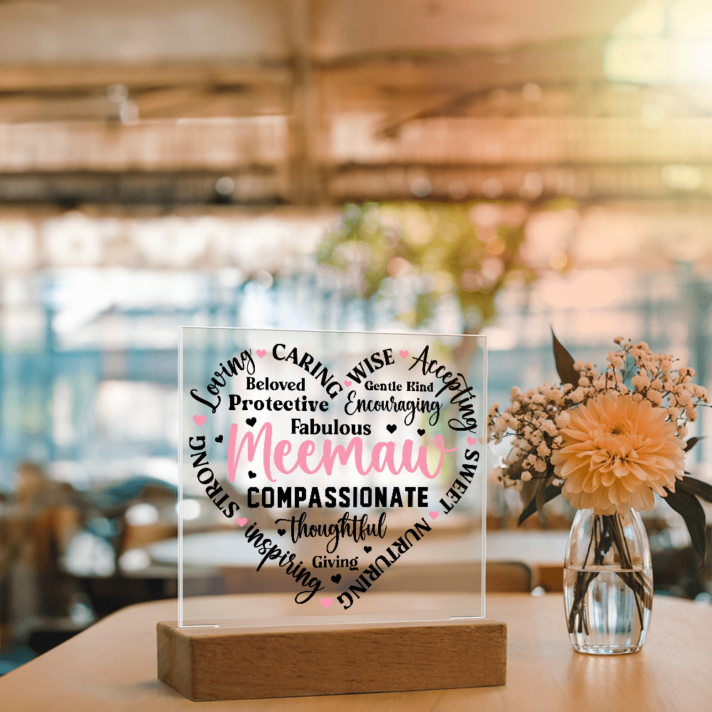 Meemaw - Forever Loved Square Acrylic Piece