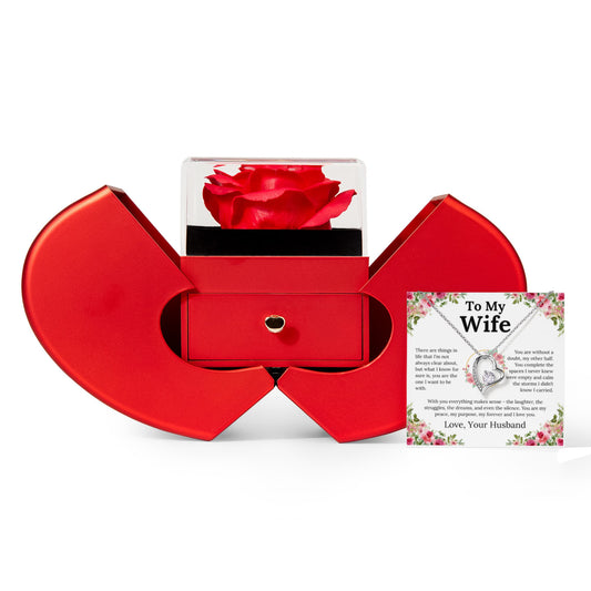 To My Other Half Forever Love Necklace and Heart Box Gift Set