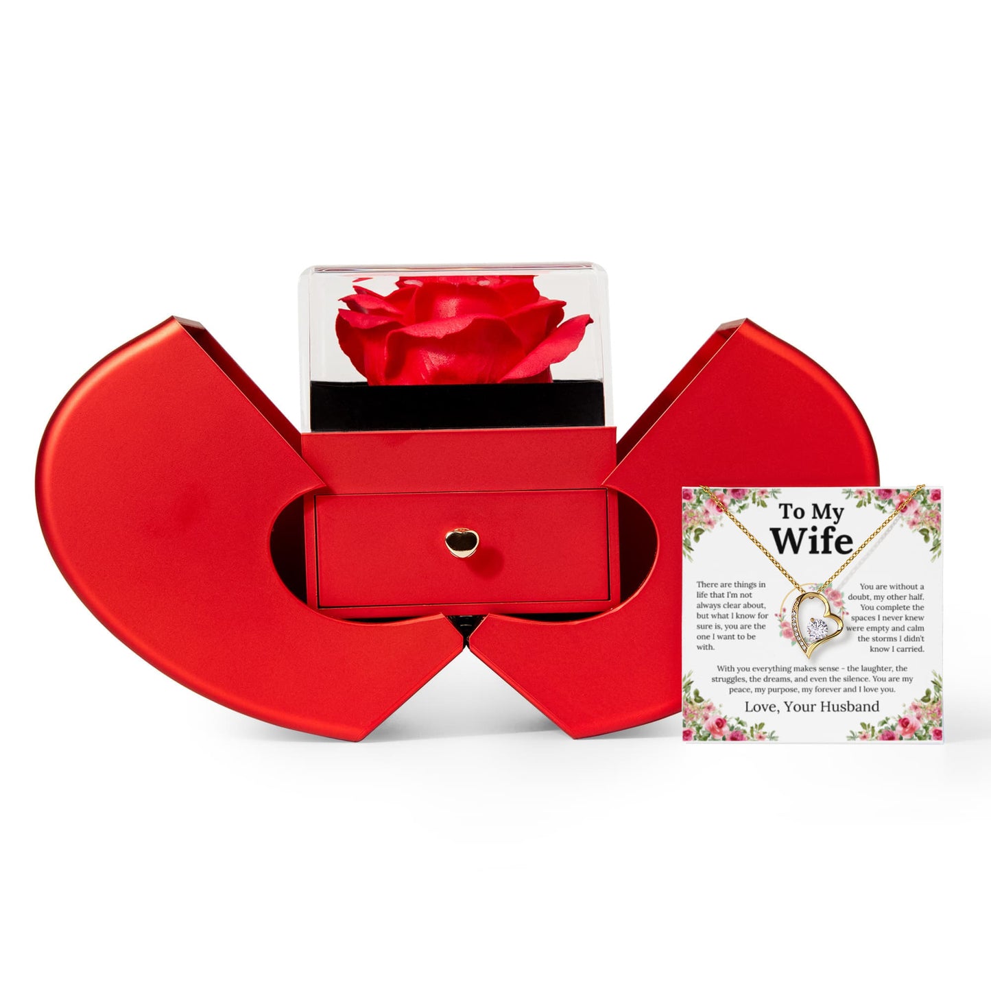 To My Other Half Forever Love Necklace and Heart Box Gift Set