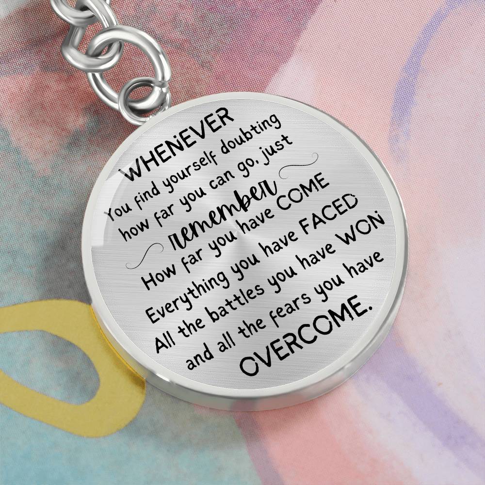 Motivational Circle Keychain for Son Daughter