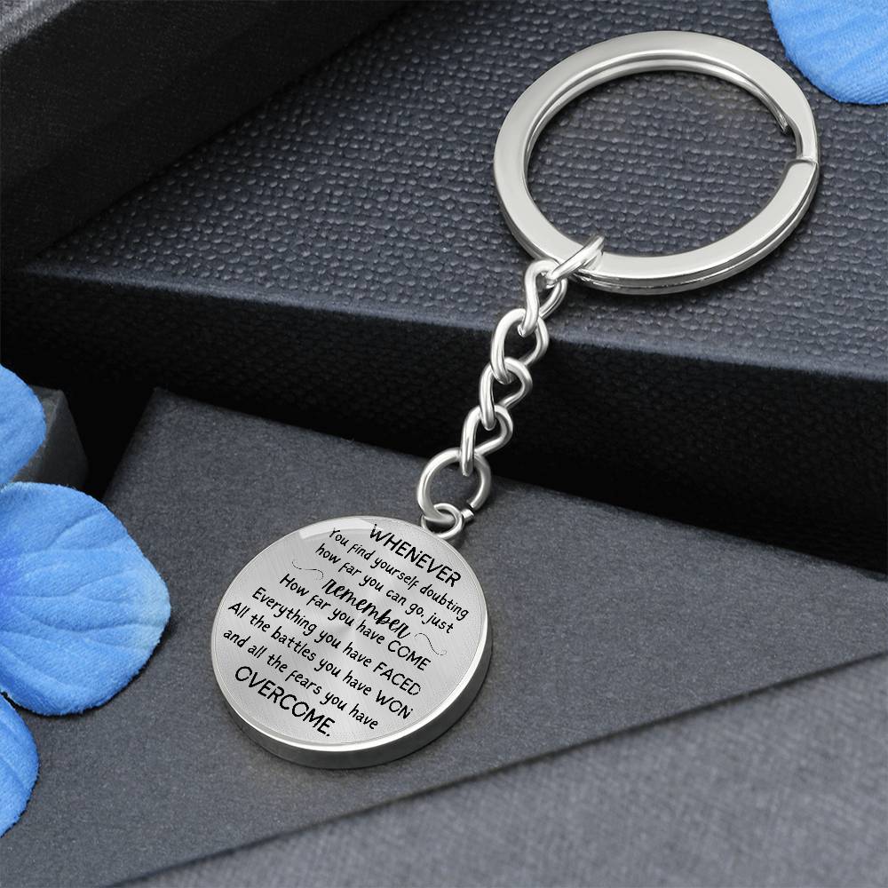 Motivational Circle Keychain for Son Daughter