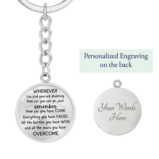Motivational Circle Keychain for Son Daughter
