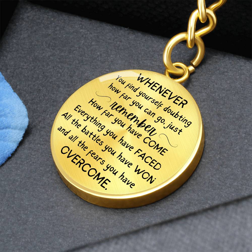 Motivational Circle Keychain for Son Daughter