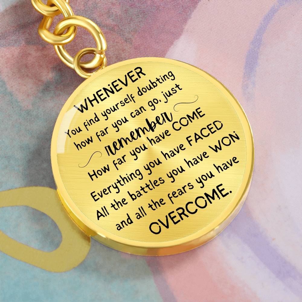 Motivational Circle Keychain for Son Daughter