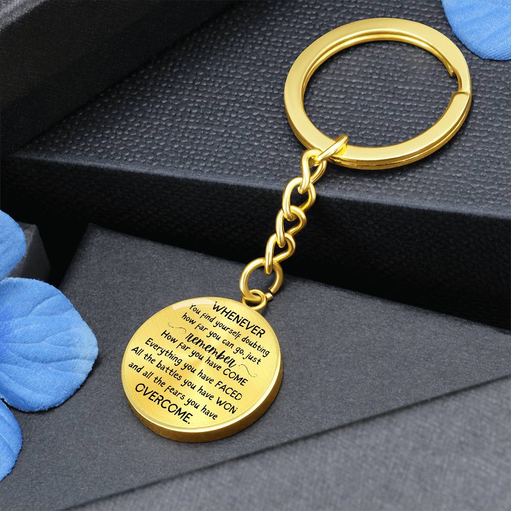 Motivational Circle Keychain for Son Daughter