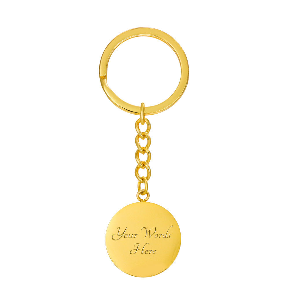 Personalized Retro You're My Favorite Human Circle Graphic Keychain
