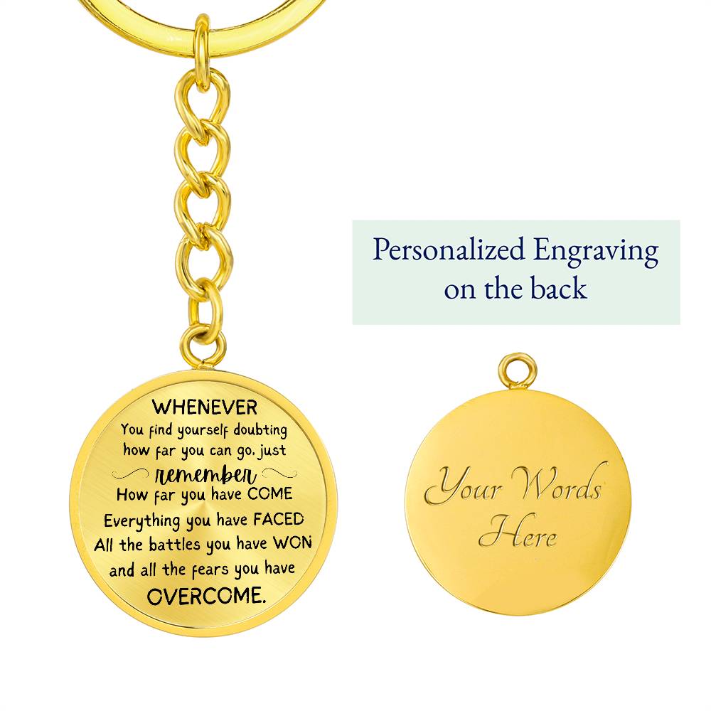 Motivational Circle Keychain for Son Daughter