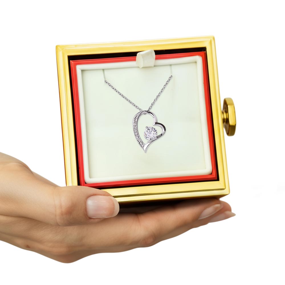 Rotating Rose Box - Forever Love Necklace