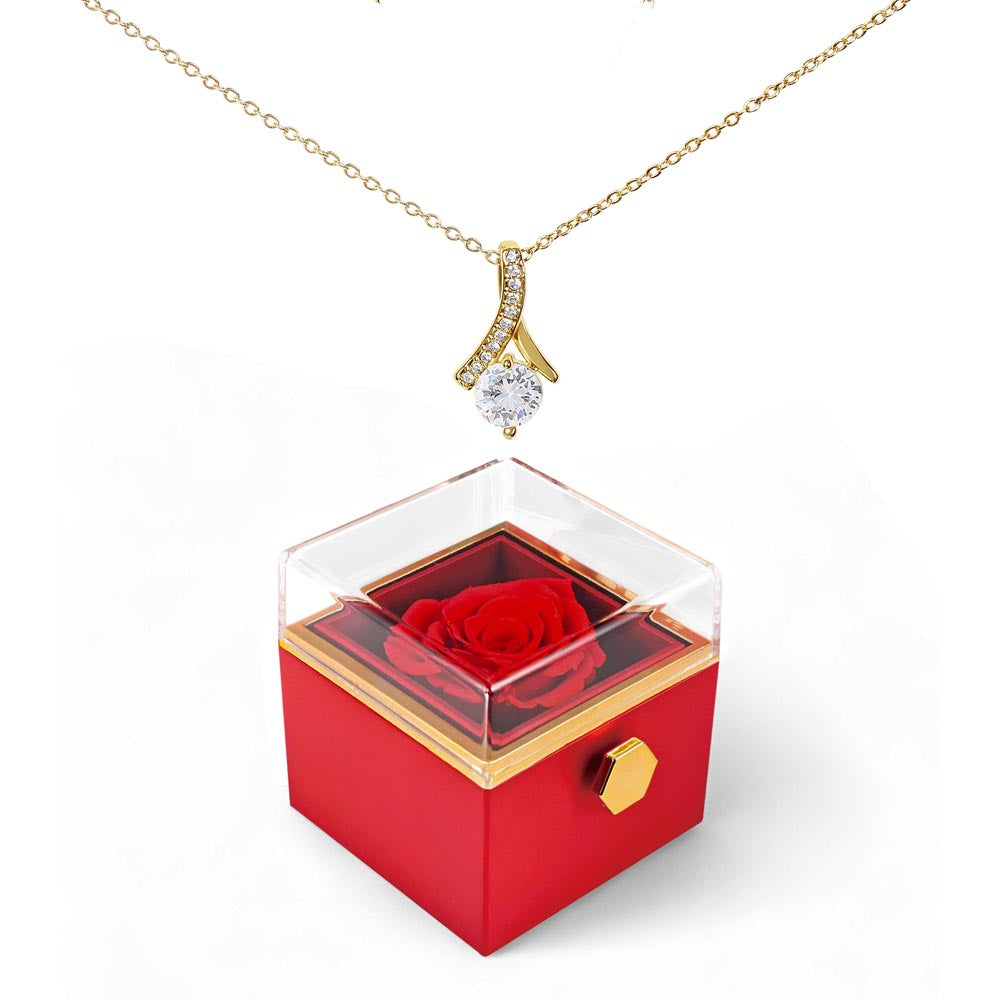 Rotating Rose Box - Alluring Beauty Necklace