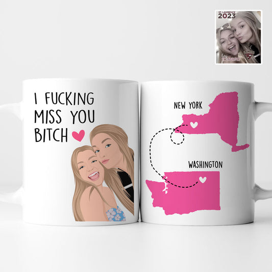 Custom Best Friends Map Mug