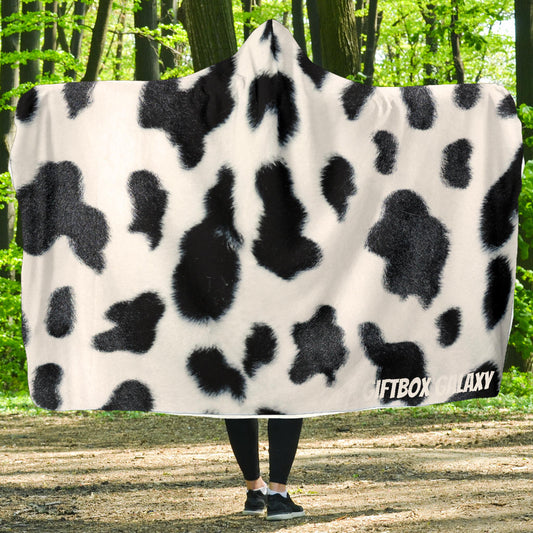 Spotted Cow Hooded Blanket