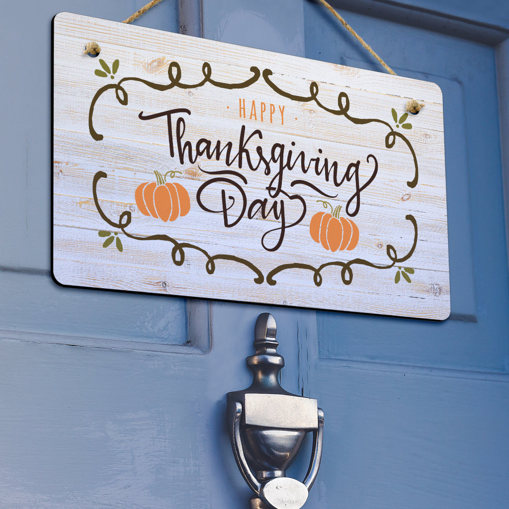 Happy Thanksgiving Day Door Sign