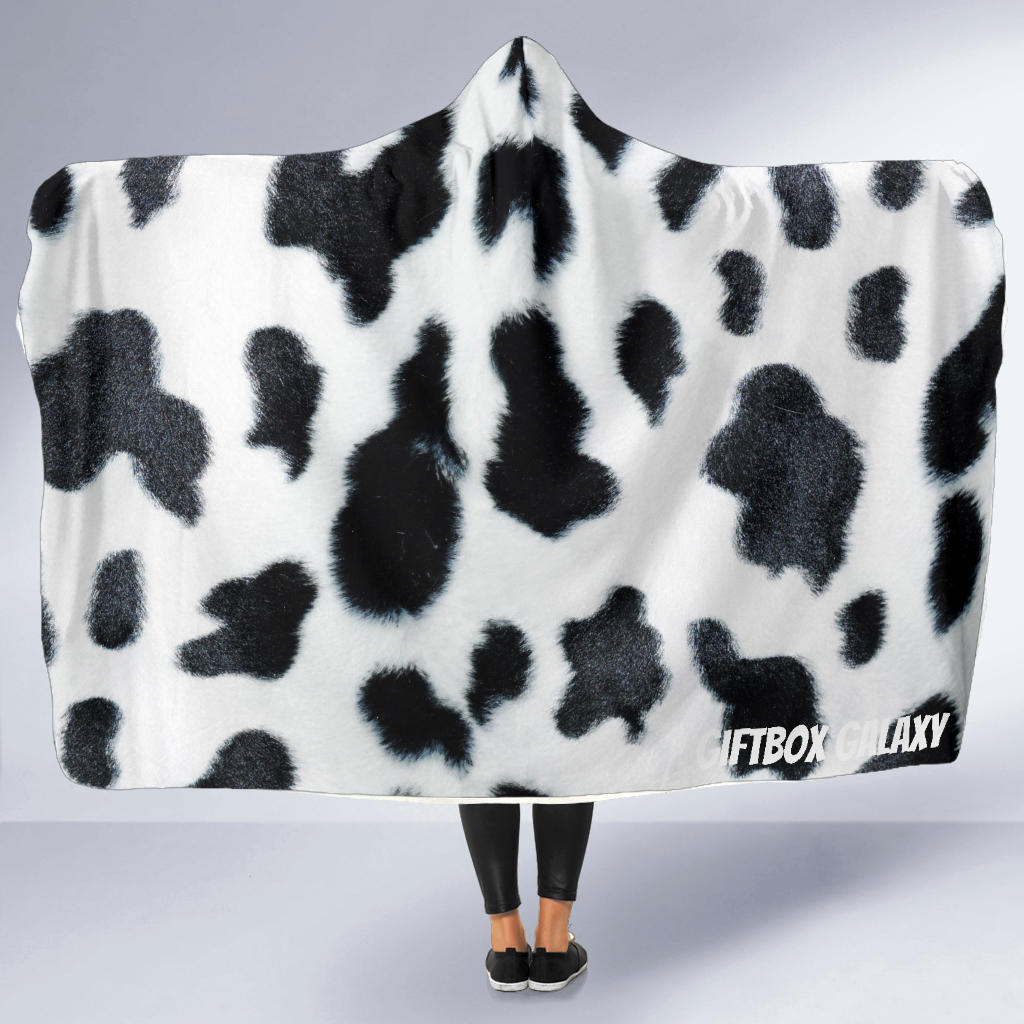 Spotted Cow Hooded Blanket